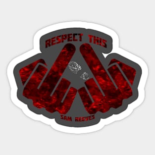 Sam Reeves Logo Red Sticker